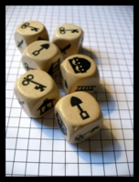 Dice : Dice - Game Dice - Dungeon Dice Game Dice Set - Wood with Icons